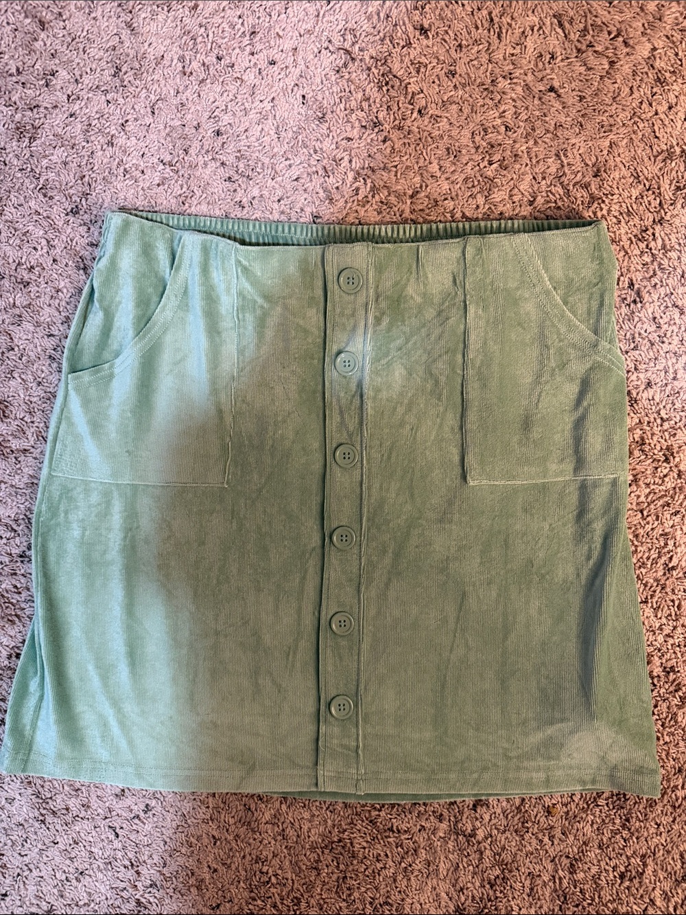LuLaRoe Addie Green Button-Front A-Line Skirt NWT
Size XL
